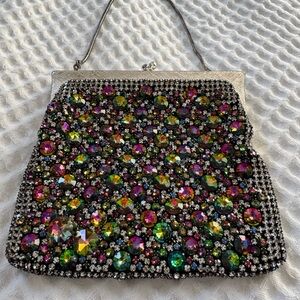 VINTAGE Multicolored Austrian Crystal Evening Bag